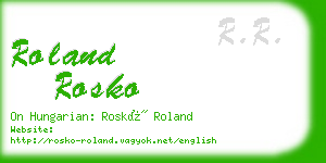 roland rosko business card